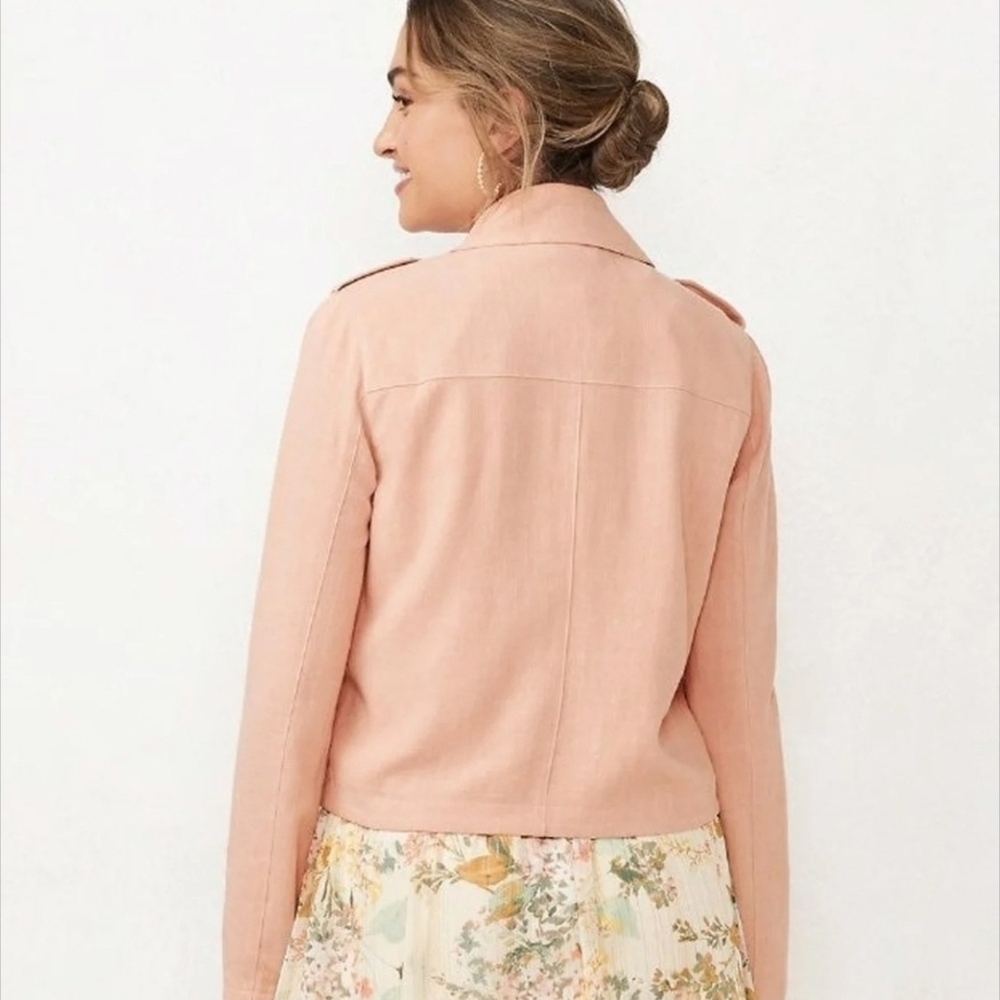 LC Lauren Conrad Blush Pink Trench Coat Sz L new With Tag - Picture 2 of 10